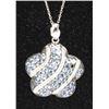 Image 2 : STERLING SILVER TANZANITE PENDANT NECKLACE