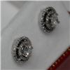 Image 2 : 14KT GOLD DIAMOND 0.42CT & 0.21CT EARRINGS
