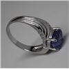 Image 2 : 14KT GOLD TANZANITE & DIAMOND RING