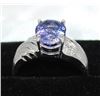 Image 3 : 14KT GOLD TANZANITE & DIAMOND RING