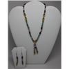 Image 1 : STERLING SILVER GEMSTONE NECKLACE & EARRING