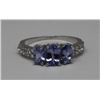 Image 1 : STERLING SILVER TANZANITE RING