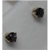 Image 2 : 14KT GOLD SAPPHIRE 0.67CT EARRINGS.