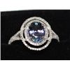 Image 1 : 14KT GOLD TANZANITE & DIAMOND 0.44CT RING.