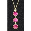 Image 2 : 14KT GOLD RUBY 7.15CT PENDANT NECKLACE.