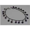 Image 2 : STERLING SILVER AMETHYST BRACELET.
