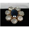 Image 1 : STERLING SILVER GOLD PLATED SAPPHIRE 3.5CT &