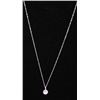 Image 1 : 14KT GOLD DIAMOND 0.25CT & 0.1CT PENDANT NECKLACE.