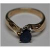 Image 1 : 14KT GOLD SAPPHIRE 0.75 RING. SUGGESTED