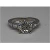 Image 1 : 14KT GOLD DIAMOND 3.1CT & 0.11CT RING W/