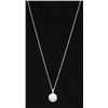 Image 1 : 14KT GOLD DIAMOND 1.24CT & 0.11CT PENDANT NECKLACE