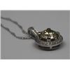 Image 3 : 14KT GOLD DIAMOND 1.24CT & 0.11CT PENDANT NECKLACE