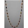 Image 2 : 14KT GOLD SAPPHIRE 31CT NECKLACE.
