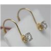 Image 2 : 14KT GOLD DIAMOND EARRINGS.