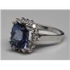 Image 2 : #2 14K GOLD TANZANITE AND DIAMOND 0.32CT RING