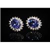Image 1 : 14K GOLD TANZANITE AND DIAMOND EARRINGS
