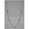 Image 1 : #17 10K GOLD EMERALD 3.3CT NECKLACE
