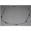 Image 2 : #17 10K GOLD EMERALD 3.3CT NECKLACE