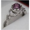 Image 1 : #22 14k GOLD PINK SAPPHIRE 0.76CT & DIAMOND 0.26CT RING
