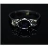 Image 2 : #23 18K GOLD PURPLE SAPPHIRE 1CT & WHITE SAPPHIRE