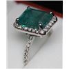Image 1 : #25 14K GOLD EMERALD 5CT AND DIAMOND 0.44CT RING