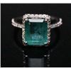 Image 2 : #25 14K GOLD EMERALD 5CT AND DIAMOND 0.44CT RING