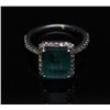 Image 3 : #25 14K GOLD EMERALD 5CT AND DIAMOND 0.44CT RING
