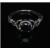 Image 2 : #30 14K GOLD BLUE DIAMOND 0.75CT AND WHITE DIAMOND