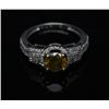 Image 2 : #32 14K GOLD YELLOW DIAMOND 1.24CT & WHITE DIAMOND