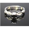 Image 1 : #33 14K GOLD BLACK DIAMOND 0.6CT AND WHITE DIAMOND