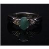 Image 1 : #47 STERLING SILVER EMERALD 2CT RING