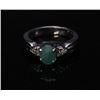Image 2 : #47 STERLING SILVER EMERALD 2CT RING