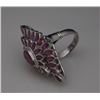 Image 2 : #50 STERLING SILVER RUBY 5.5CT RING