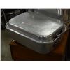 Image 1 : ALUMINUM ROASTING PAN WITH LID - VENTS ON SIDE ADJUSTABLE