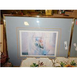 FRAMED WATER COLOR - VEILED FLOWERS & A COMING OF SPRING -- BRENT HEIGHTON