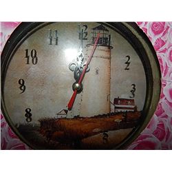 LIGHT HOUSE CLOCK WITH LED LIGHTING LIGHT HOUSE INSIDE