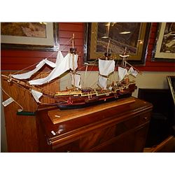 LARGE SAILING SHIP MODEL - WOOD