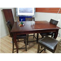 NEW RECTANGLE MAHOGANY CAPPACINO TABLE - WITH LEAF