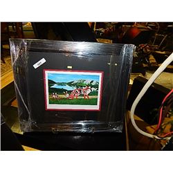 FRAME NATIVE INDIAN PRINT - BY RICHARD SHORTY - BOOK MOUNTAIN - FOX