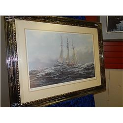 FRAMED LIMITED EDITON PRINT - BAD WEATHER COMING - McVITTIE - GALLERY ESTIMATE $1150