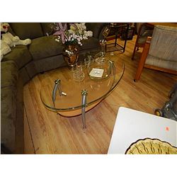 NEW GLASS TOP COFFEE TABLE - NEW IN 3 BOXES