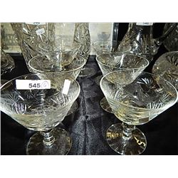 PIN WHEEL CRYSTAL - WINE GLASSES - 6 TTL