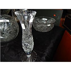 PIN WHEEL CRYSTAL - LARGE BUD VASE