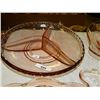 Image 1 : DEPRESSION GLASS - ROSE GLASS - DIVIDED BOWL
