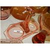 Image 1 : DEPRESSION GLASS - ROSE GLASS - DISH WITH HANDLE
