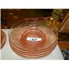 Image 1 : DEPRESSION GLASS - ROSE GLASS - PLATES - 4 TTL