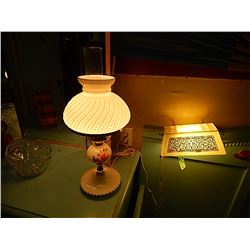 MILK GLASS LAMP - ELECTRIC