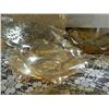 Image 1 : DEPRESSION GLASS - AMBER GLASS - FLORAL SHAPED BOWL