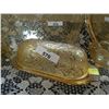 Image 1 : DEPRESSION GLASS - AMBER GLASS - SERVING PLATTER