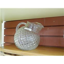 DEPRESSION GLASS - CLEAR - JUICE PITCHER - LARGE